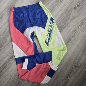 Mistress‎ Rocks Womens  Multicolor Colorblock Poly High Rise Jogger Pants Size M